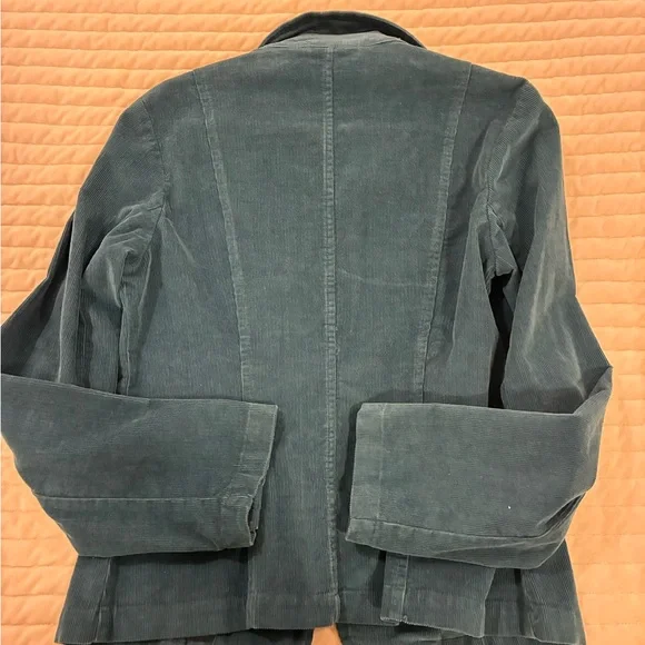 Talbots Teal Corduroy Blazer Size 6 Stretch - Picture 7 of 11
